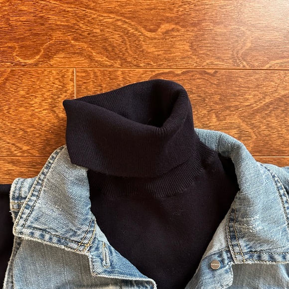 Navy Turtleneck Sweater - Picture 2 of 4
